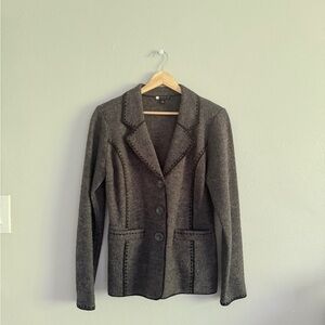 Carole Little 100% Wool Knit Blazer